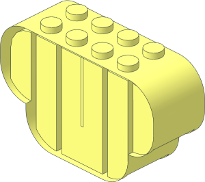 ~Brick  2 x  6 x  3 with Curved Ends without Front Surface