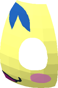 ~Minifig Head Animal Crossing Cat Rosie with Bright Pink Ears and Cheeks, Blue Fur and Magenta Mouth Half Pattern