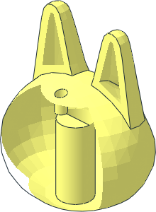 ~Minifig Head Animal Crossing Cat without Face and Ears