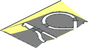 ~Sheet Cardboard 17 x 20 with Train Track Layout Template - Half ~Sheet Cardboard 17 x 20 with Train Track Layout Template - Half