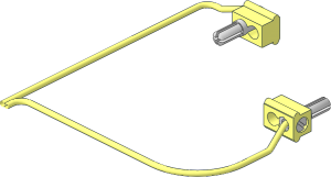 Electric Plug (Type 4) Single with Cable End (Formed for 12V Train Track 3240b)