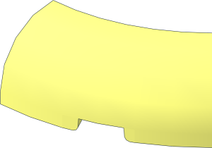 ~Brick  4 x  4 x  1 Corner Round with Curved Top - Half