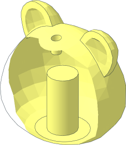 ~Minifig Head Animal Crossing Squirrel / Cub without Face and Ears