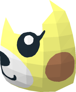 ~Minifig Head Animal Crossing Cub Maple Face Cheek, Muzzle and Eye Pattern