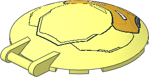 Dish 6 x 6 Inverted - No Studs with Handle with Gold Iron Man Mask with White Eye Slits Pattern Dish 6 x 6 Inverted - No Studs with Handle with Gold Iron Man Mask with White Eye Slits Pattern