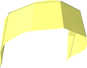 ~Minifig Hair Female Pigtails High, Long Bangs, Hole on Top - Hair ties right