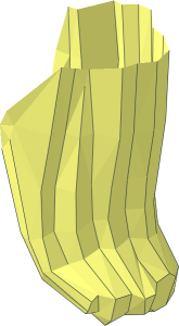 ~Minifig Hair Female Pigtails High, Long Bangs, Hole on Top - Tips left