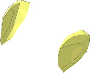 ~Minifig Hair Long Wavy with Braid and Elf Ears - Ears