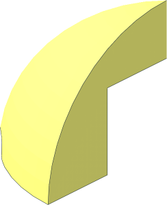 ~Brick 2 x 2 x 1.667 Corner Round with Curved Top - Half