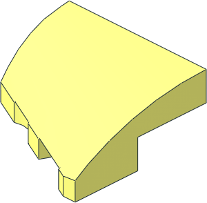 Slope Curved 2 x 2 x 0.667 with Stud Notch Right Slope Curved 2 x 2 x 0.667 with Stud Notch Right