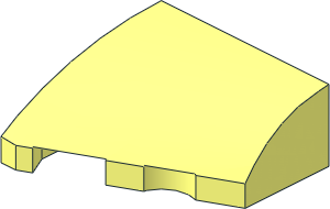 Slope Curved 2 x 2 x 0.667 with Stud Notch Left Slope Curved 2 x 2 x 0.667 with Stud Notch Left