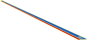 Sticker  1.5 x 23.9 with Red and Blue Stripes and "4011" on Right