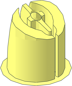 ~Brick Round  2 x  2 Curved 45 Degrees - R80 - Half