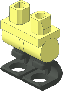 Minifig Hips and Legs with Spring Prosthetic Legs with Pearl Dark Grey Foot Pattern