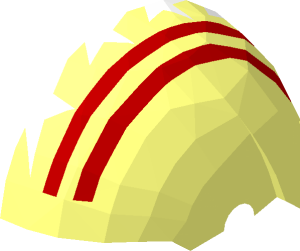 ~Minifig Helmet Standard with Red Lines and White Stars Pattern - Top Half