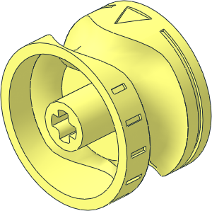 Technic Changeover Cylinder with Groove without Letters
