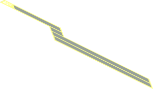 Sticker  2.1 x 22 with Light Grey Stripes and White "4021" on Left