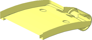~Technic Panel  3 x  9 x  2 Curved Without Patternable Surface - Half