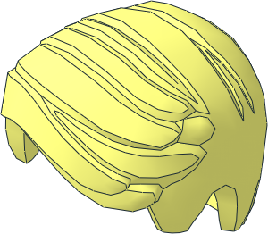 Minifig Hair Swept Left with Side Part with Light Bluish Gray Cochlear Implant Pattern