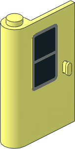 Door 1 x 3 x 4 Left with Black Window Sticker Door 1 x 3 x 4 Left with Black Window Sticker