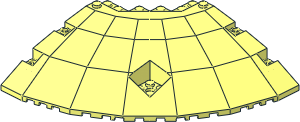 Panel 14 x 14 x  2.667 Quarter Saucer Top