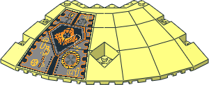 Panel 14 x 14 x  2.667 Quarter Saucer with Left UFO Pattern