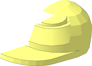 ~Minifig Cap with Long Flat Peak - Half without Front