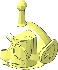 ~Minifig Head Toy Story Alien - Half without Patternable Areas