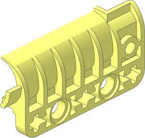 ~Technic Competition Cannon with Flat Bottom Body - Half with Bottom Groove