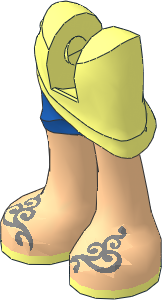 Figure Friends Legs with Wrap-around Skirt with Blue Layer, Light Nougat Legs and Sandals with Ornamented Silver Straps Pattern