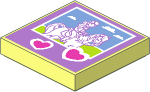 Tile 2 x 2 with Hearts and Friends Horse and Rider Sticker Tile 2 x 2 with Hearts and Friends Horse and Rider Sticker