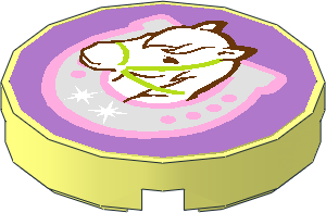 Tile 2 x 2 Round with Horse Head in Horseshoe Sticker Tile 2 x 2 Round with Horse Head in Horseshoe Sticker
