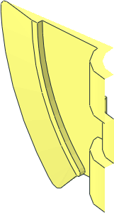 ~Minifig Weapon Axe Head Double Bladed with Hollow Stud - Quarter