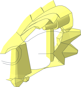 ~Minifig Head Dragon without Patternable Surfaces - Half