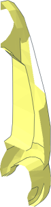 ~Minifig Arm Thick Long with Fixed Hand (Baymax) - without Patternable Surfaces - Half