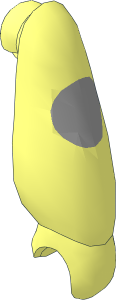 Minifig Arm Thick Long with Fixed Hand with Light Bluish Grey Circle Pattern