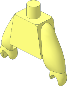 Minifig Torso with Thick Long Arms with Fixed Hands