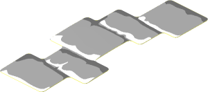 Sticker  3.7 x  1.7 with Snowy Bricks Type 1 (Formed)