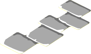 Sticker  3.7 x  1.7 with Snowy Bricks Type 2 (Formed)