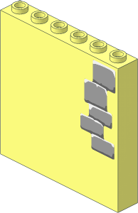 Panel  1 x  6 x  5 with Snowy Bricks Type 3 Sticker