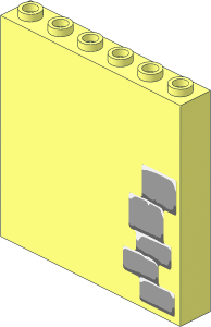 Panel  1 x  6 x  5 with Snowy Bricks Type 2 Sticker