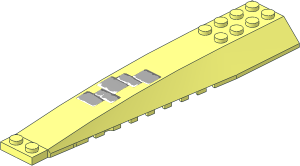 Wedge  4 x 16 Triple Curved with Snowy Bricks Type 3 Sticker