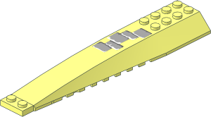 Wedge  4 x 16 Triple Curved with Snowy Bricks Type 1 Sticker