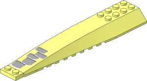 Wedge  4 x 16 Triple Curved with Snowy Bricks Type 2 Sticker