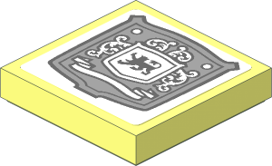 Tile  2 x  2 with Disney Castle Crest on White Background Sticker