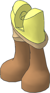 Figure Friends Legs with Wrap-around Skirt with Tan Layer, Medium Nougat Legs and Bare Feet Pattern