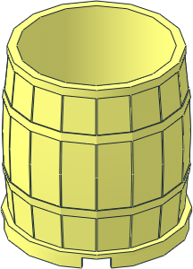 Barrel  4 x  4 x  3.5