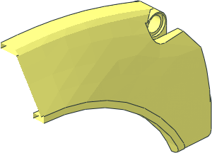 ~Technic Panel 15 x  2 x  6 Mudguard Arched with Rounded Top Half