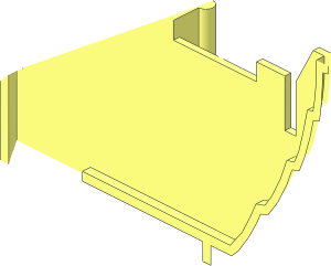 ~Boat Hull Floating 16 x 22 - Common Geometry - Joining Face - Half