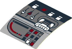 Sticker  1.7 x  1.7 with SW Slave I Control Panel Left (Formed)